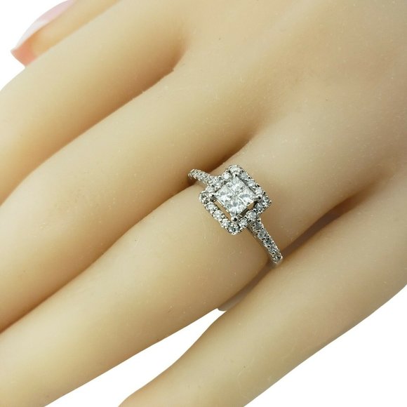 Vintage 14 Karat White Gold and Diamond Ring Size 4.25 #10251 - Picture 9 of 9